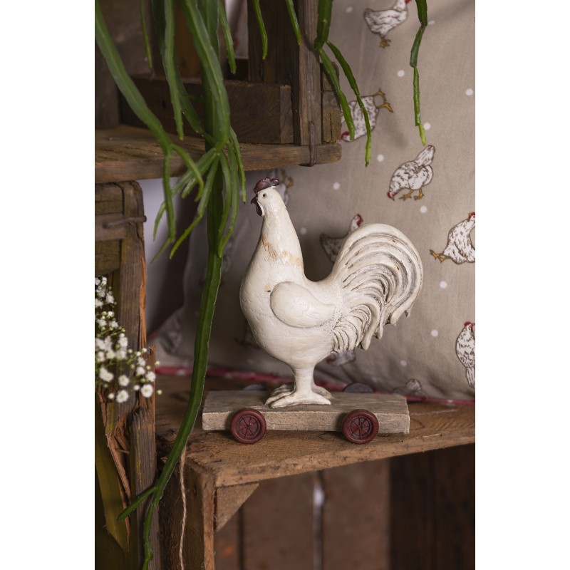 Gallo su rotelle - 15x7x17 cm - Clayre & Eef